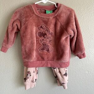 Disney Baby size 12 months baby Minnie Mouse crewneck and pants matching set